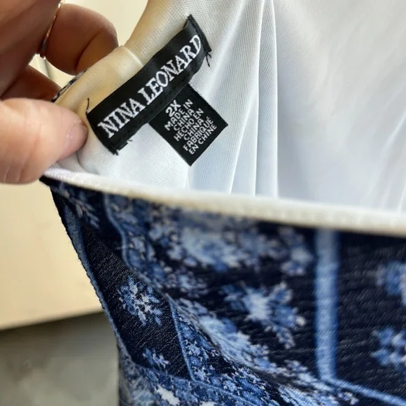 nina leonard blue maxi dress - Picture 3 of 4